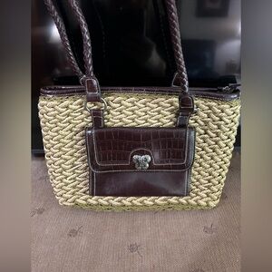 Bueno Collection Straw Purse Bag Butterfly Charm